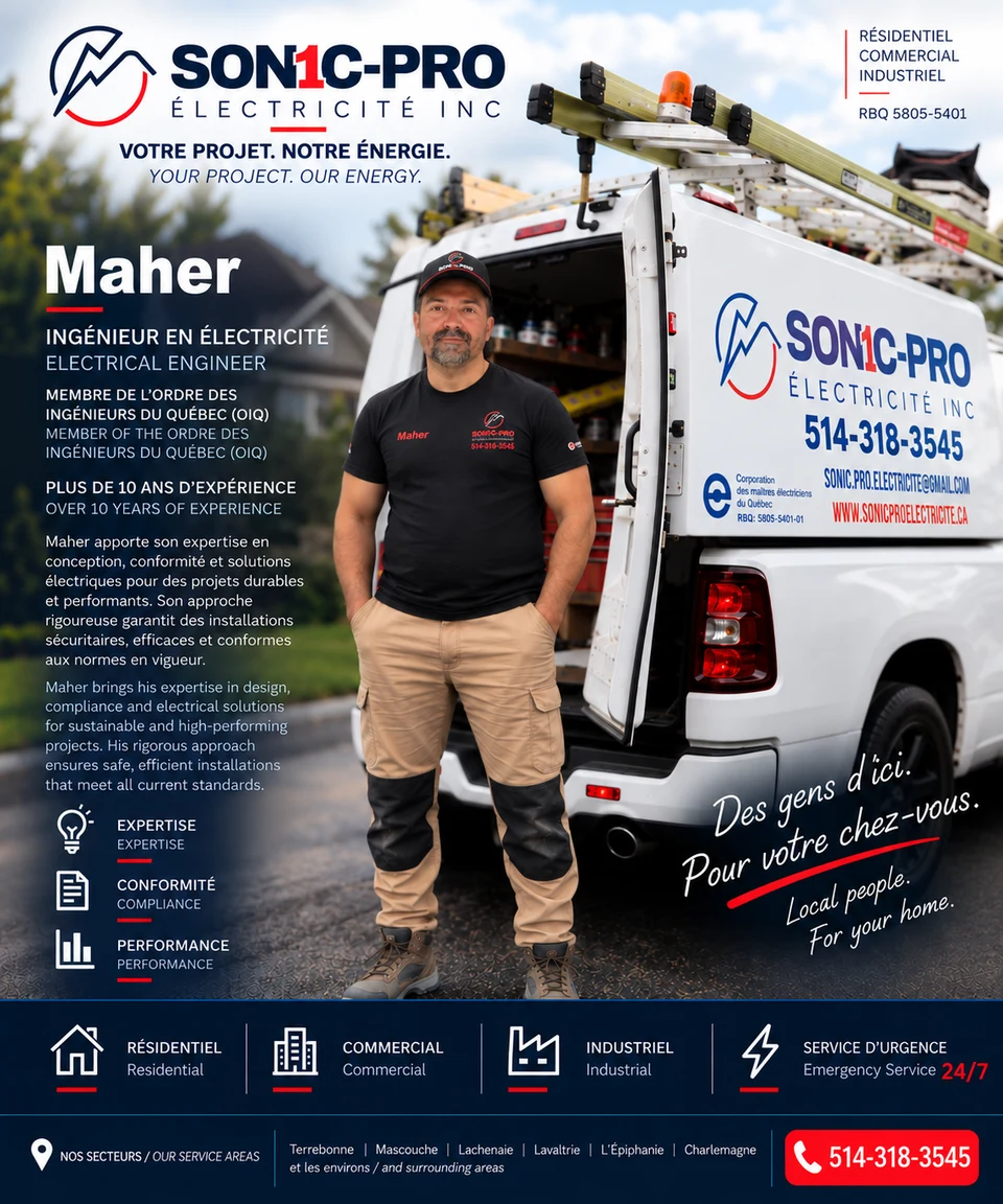 Portrait promotionnel fourni de Maher avec un véhicule Sonic-Pro
